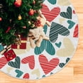 thumbnail image 5 of FMSHPON Valentine's Day Mother's Day Red Heart Love Xmas Christmas Tree Skirt Stand Mat for Holiday Party Decoration Indoor Outdoor 48 inches, 5 of 6