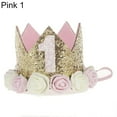 thumbnail image 6 of Opvise Baby Girl Crown Letter Shiny Sequins Flower Headwear Birthday Festival Headband, 6 of 8