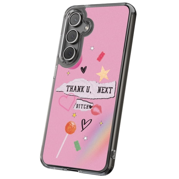 For Samsung Galaxy S23 Plus, Hybrid Clear, Thank You Next Print, USA