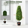 thumbnail image 7 of 2-Pack 3ft Artificial Boxwood Topiary Trees, All-Weather Faux Greenery for Porch & Garden, 7 of 7