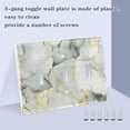 thumbnail image 3 of Yayeee Toggle Light Switch Wall Plate 3-Gang 6.37"x4.48" Decorative Outlet Cover, Gray Marble Pattern, 3 of 7