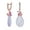 Light-Purple, variant on Womens Multi Color Crystal Bead Wire Wrap Light Purple Amethyst Gemstone Teardrop Drop Earrings Gold Plated