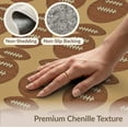 thumbnail image 6 of ODIKA 4'x6' Football Men Repeating Motif Featuring Bold Frame Shaped Footboard Washable Area Rug None Non-Slip, Chair-Friendly, Flatwoven for Home Office, Under Desk, 6 of 7