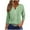 Green, variant on Tops for Women under $5 3/4 Sleeve V-Neck Printed Button Casual T-Shirt Loose Top Green M