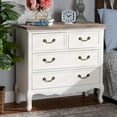 thumbnail image 4 of Baxton Studio Amalie 4-Drawer Accent Dresser in White and Oak Finished, 4 of 10