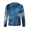 thumbnail image 2 of UVEASISHA Liquidation Aujourd'hui T-Shirts Graphiques de Noël pour Hommes Grande Taille Mignon Imprimé du Père Noël Manches Longues Chandails Col Rond Mode T-Shirt de Noël Hauts Vacances Cool Mode Urbaine Bleu 5TG, 2 of 5