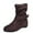 Coffee, variant on Lilgiuy Retro Women Vintage Plain Buckle Zipper Casual Inner Heightenin Low Heels Zipper Fall Winter Short Boots Round Toe Shoes