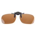 thumbnail image 3 of 5X Gafas de Sol Polarizadas con Clip Rectangulo Unisexo Marron Oscuro, 3 of 4