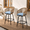 blue, variant on Patio Bar Stools Set of 2, Outdoor Rattan Bar Chair , Patio Height Tall Outdoor Stools with Armrests ,Backrest, suitable Backyard, Garden, Pool, Balcony and Deck- blue