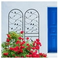 thumbnail image 2 of 2 Pack Metal Garden Trellis 71" x 19.7" Rustproof Trellis for Climbing Plants Outdoor Flower Support Deco Black, 2 of 3