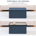 thumbnail image 5 of Folding Storage Ottoman Bench,Storage Ottoman with Lid Tray, 30 inches Ottoman Coffee Table Cube Chair Foot Rest Stool Storage Toy Chest for Living Room Bedroom, Holds up to 550 lb, 5 of 13