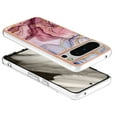 thumbnail image 3 of Nalacover for Google Pixel 8 Pro Marble Pattern Slim Case Compatible with MagSafe Wireless Charging, Soft Silicone/TPU Shockproof Non-Yellowing Lightweight Protective Cover, Rose, 3 of 11