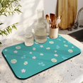 thumbnail image 3 of Washable Rubber Daisy Cute Floral Dish Drying Mats for Kitchen Counter Home Large Coffee Bar Pad Accessories and Decor for Utensils Stemware 19.5''x12'', 3 of 7