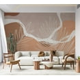 thumbnail image 4 of Botanical Wallpaper Wall Mural - Organic Shapes, 4 of 5