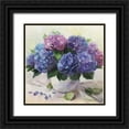 thumbnail image 1 of Strube, Ling 12x12 Black Ornate Wood Framed with Double Matting Museum Art Print Titled - Forever Hydrangea, 1 of 4