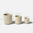 thumbnail image 4 of Veradek Demi Series Bundle - Three Piece Set of Plastic-Stone Planters - Sand, 4 of 10