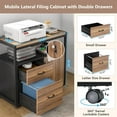 thumbnail image 5 of Tribesigns Desk with Drawer, 55" Long Computer Desk with Storage Rack and Mobile Document Cabinet, Home Office Furniture Set Executive Desk (Brown, 55" (Brown, 55), 5 of 8