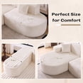 thumbnail image 5 of MELLCOM 93'' Modular Sectional Boneless Sofa, L Shaped Cloud Couches with Memory Foam Seating＆Wide Armrest Design, Sofa Couch for Living Room, Bedroom, No Assembly Required (Beige, Right Hand Facing), 5 of 5