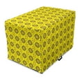 thumbnail image 1 of Abstract Dog Crate Cover, Flowers Inspired Modern Elements Pattern on Summer Tone Background, Easy to Use Pet Kennel Cover Small Dogs Puppies Kittens, 7 Sizes, Yellow and Olive Green, by Ambesonne, 1 of 6