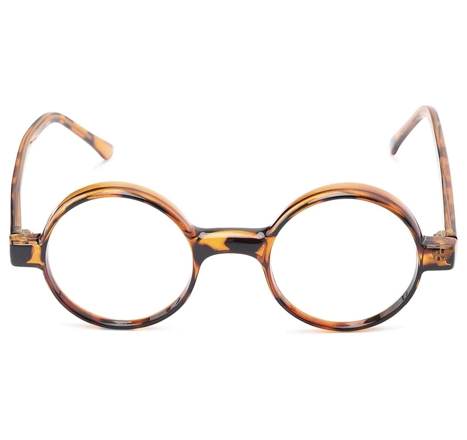 The Wizard, Nerd Style Round Reading Glasses, Totally Round Readers, Black and Brown Tortoise 2.75 2 Brown Tortoise