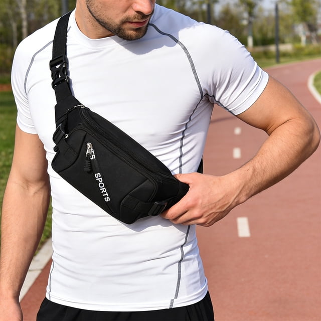 Sac Poitrine Sling Sac à Dos Bandoulière Rangement Multi-Couches Grande Capacité Voyage Randonnée Course Sac de Taille Sangle Ajustable Sac de Jour Décontracté Extérieur pour Hommes Femmes Navettage Cyclisme Gym Transport Quotidien