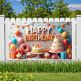 thumbnail image 5 of Colorful Balloons Banner Cake Decoration Party Props Decorative Design for Birthday Party Kids Celebration Indoor Event, 5 of 9