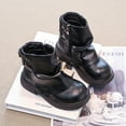 thumbnail image 7 of OWUUcdse Girls Riding Boots, Side Zipper Non-Slip Lace-Up Non-Slip Fall Booties Black Size 1 (Big Kids), 7 of 7