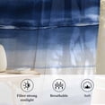 thumbnail image 6 of Navy Blue Ombre Semi Sheer Curtains Drapes for Living Room, Bedroom, French Doors Window 108 Inches Long, Modern Abstract Art Farmhouse Rod Pocket Chiffon Curtain Drapery Voile Draperies Panel, 6 of 8
