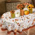 thumbnail image 4 of Thanksgiving Fall Tablecloth for Round,Oval,Rectangle Tables,Waterproof Pumpkin Fall Table Cloths for Dining Room Indoor Outdoor Table Cover - 60x84 Inch, 4 of 6