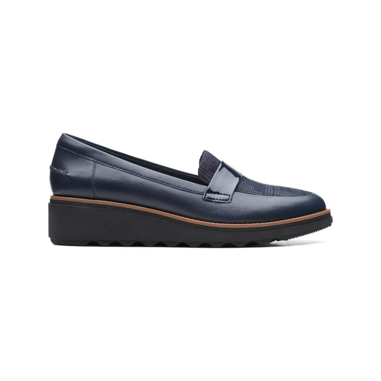 Clarks Womens Sharon Gracie Leather Comfort Loafers Walmart
