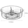 thumbnail image 5 of Divided Lazy Susan Turntable Storage Container for Kitchen Cabinet, Pantry, Refrigerator, Countertop Food Safe - Turntable Spice Rack for the Kitchen Cupboard,Spinning Organizer for Food Pouches, 5 of 5