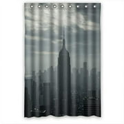 MOHome Gloomy Gray City Shower Curtain Waterproof Polyester Fabric Shower Curtain Size 36x72 inches