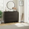 thumbnail image 2 of Aoile Samll Folding Dining Table with 2 Tier Storage Extendable Drop Leaf for Small Space, Kitchen, Walnut, 2 of 10