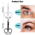 2 Pieces Tweezers Scissor Handle Straight Tip Eyebrows Tweezers