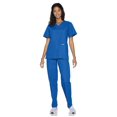 thumbnail image 4 of Landau Essentials Snap Front Scrub Top for Women: Classic Relaxed Fit, V-Neck, 4 Pockets 8232, 4 of 5