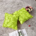 thumbnail image 3 of PiccoCasa Square Satin Throw Pillow Cover for Couch, Green 2 Pcs, 3 of 6