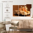 thumbnail image 4 of Elephant Stock Spa Treatment Essentials Wall Art - Horizontal Multi Panel Canvas - Bathroom Wall Decor - Wellness Multi Panel - Brown And Yellow Decor - 23" x 14", 4 of 4