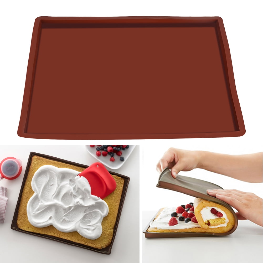 TOPINCN Silicone Cake Roll Mat Nonstick Heat Resistant Oven Baking