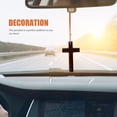 thumbnail image 2 of Colgante de cruz para espejo retrovisor del coche, decoración colgante de madera, adorno colgante de cruz, 2 of 7
