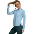 thumbnail image 6 of Mittory Women's Sun Shirt Hoodie Rash Guard Long Sleeve SPF UV Protection T-Shirts UPF 50+ Hiking Quick Dry Lightweight, 6 of 7