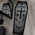 thumbnail image 2 of 2.4x6 FT Halloween Carpe Dark Gothic Coffin Floor Mat, Stain Resistant Washable Gothic Floor Runner Rugs, Halloween Rug for Living Room Party Decor Indoor Bedroom, 2 of 5