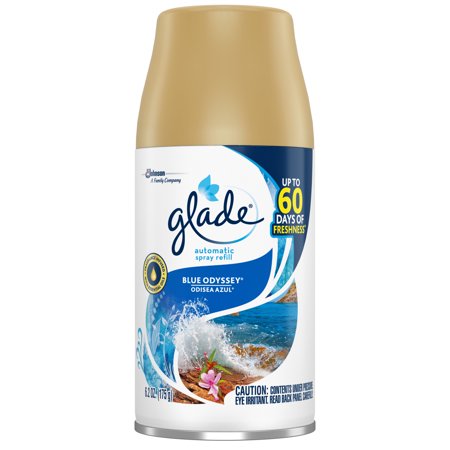 - Glade Automatic Spray Refill Blue Odyssey, Fits in Holder For Up to 60 Days of Freshness, 6.2 oz, 1 Refill