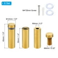 thumbnail image 2 of Uxcell 1/2 x 1.6 Inch Sign Standoff Screws, 8 Set Stainless Steel Wall Standoff, Gold, 2 of 6