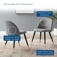 thumbnail image 4 of Side Dining Chair, Set of 2, Fabric, Light Grey Gray, Modern Contemporary Urban Design, Kitchen Room Cafe Bistro Restaurant Hospitality, 4 of 9