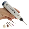 thumbnail image 5 of The Beadsmith Basic Elements Engraver – 6 Tips, Allen Key and Stencils – Battery Operated – Cordless Tool for Engraving, Sanding and Polishing on Wood, Glass and Metal, 5 of 7