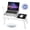White, variant on Foldable Laptop Table Bed Notebook Desk w/Cooling Fan Mouse Board LED light 4 x USB Ports Breakfast Snacking Tray with Storage Groove For Home Office Use