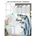 thumbnail image 4 of No Hook Cloth Fabric Shower Curtain with Snap in Liner, Coastal Fish Waterproof Shower Curtains Set with See Through Top Window, Watercolor Blue Ocean Starfish Painting Bath Curtains Shower 36"x78", 4 of 6