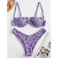 thumbnail image 4 of BONIXOOM Swimsuit Women Tankini No Closure Printed Bikinis Bikini Summer Swimwears on Clearance Purple Size 6, 4 of 9