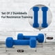 thumbnail image 4 of Juego de 2 mancuernas de ejercicio físico para gimnasio en casa, pesas sin mano, hexagonales, color azul real, 3 libras, 4 of 6