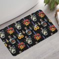 thumbnail image 2 of Pioneer Flower Floral Print Pattern Bathroom Rugs Mat, Non Slip Microfiber Bathroom Rug with Rubber Backing, Soft Mats for Bathroom Floor Tub Shower, 17"x30", 2 of 5